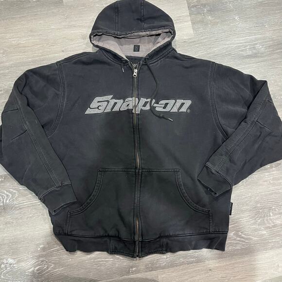 Mens Snap On Y2K Zip Up Hoodie Streetwear - Picture 1 of 6